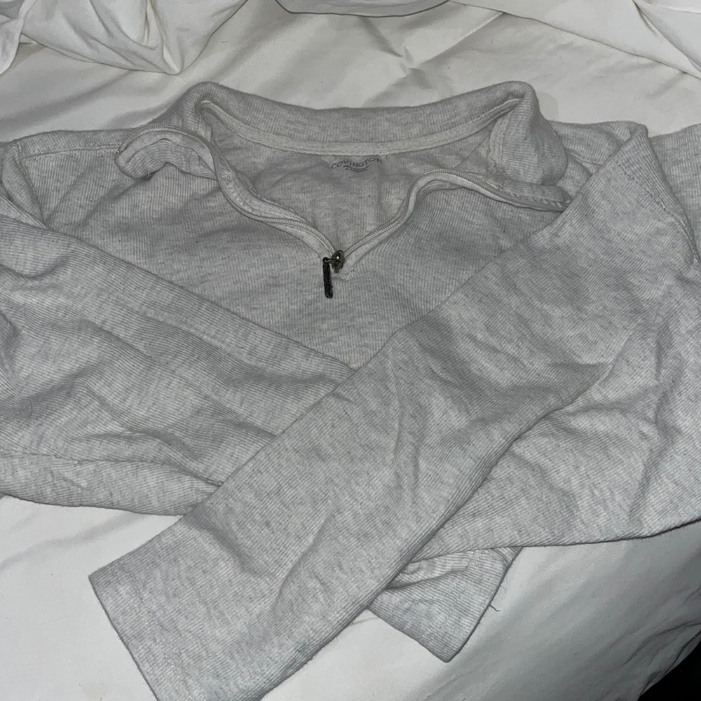 Half zip grey sweater